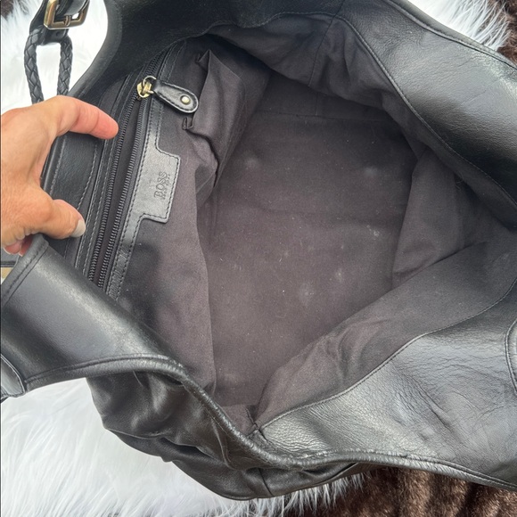 BOSS Black leather TOTE Hugo Boss purse - Picture 9 of 14